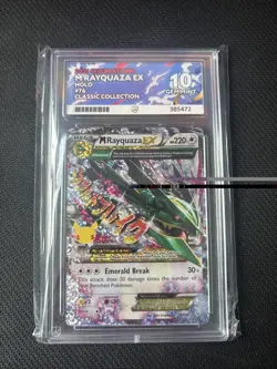 Pokemon Mega M Rayquaza EX Holo Card 76/108 Celebrations ACE 10 PERFECT SUBGRADE - Image 1