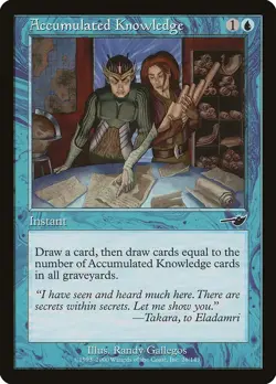 Accumulated Knowledge Nemesis Magic The Gathering MTG Card - Image 1