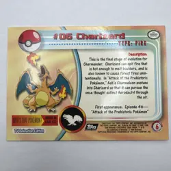 Pokemon Card Charizard #06 Topps Series - LP - Image 2