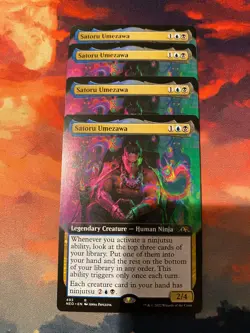 MTG Kamigawa Neon Dynasty Satoru Umezawa Extended Art x 4 - Image 1