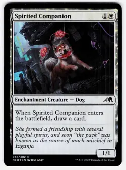 SPIRITED COMPANION 38 C KAMIGAWA: NEON DYNASTY MAGIC: THE GATHERING FOIL LP - Image 1