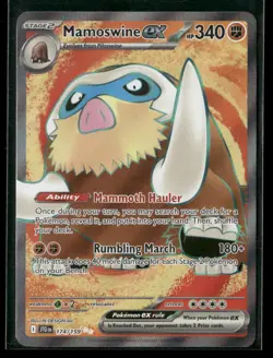 Mamoswine ex 174/159 Ultra Rare Journey Together Pokemon NM/M - Image 1
