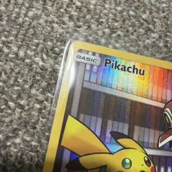 FULL ART Pikachu (Ash Art) SECRET RARE 241/236 Pokemon Cosmic Eclipse Holo - MP - Image 4