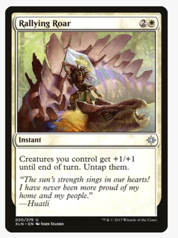 MTG Rallying Roar - Ixalan XLN 2017 NM White Instant Common - Image 1