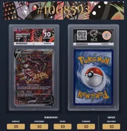 2022 Pokemon SWSH Lost Origin 186/196 Giratina V ACE 10 (all 10s) - Image 3