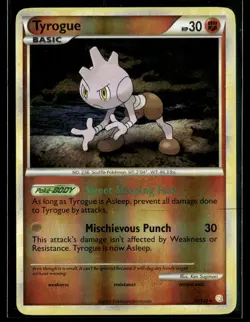 Tyrogue 33/123 HeartGold & SoulSilver Reverse Holo Rare Pokemon - Image 1