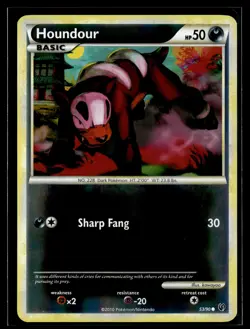 Houndour 53/90 HGSS Undaunted Reverse Holo Common Pokemon - Image 1