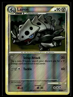 Lairon 29/90 HGSS Undaunted Reverse Holo Uncommon Pokemon - Image 1