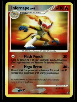 Infernape 22/100 Majestic Dawn Reverse Holo Rare Pokemon - Image 1