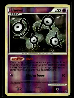 Unown 40/90 HGSS Undaunted Reverse Holo Uncommon Pokemon - Image 1