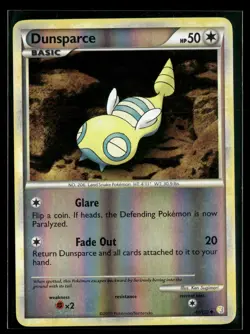 Dunsparce 41/123 HeartGold & SoulSilver Reverse Holo Uncommon Pokemon - Image 1