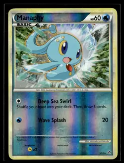 Manaphy 3/95 HGSS Unleashed Reverse Holo Rare Holo Pokemon - Image 1