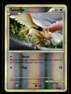 Spearow 62/95 HGSS Unleashed Reverse Holo Common Pokemon - Image 1
