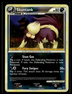 Skuntank 37/90 HGSS Undaunted Reverse Holo Uncommon Pokemon - Image 1