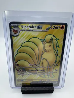 Pokemon TCG Ninetales ex 186/165 Sv: Scarlet & Violet 151 Ultra Rare Near Mint - Image 1