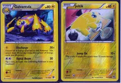 2012 POKEMON RARE GALVANTULA #51 & JOLTIK #50 - PLASMA STORM- REVERSE HOLO NM/LP - Image 1