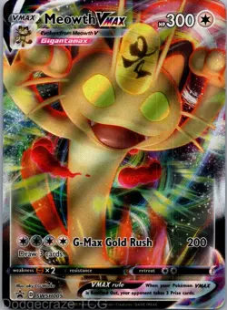 Meowth VMAX SWSH005 Promo SWSH Black Star Pokemon NM - Image 1