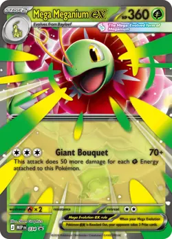 Mega Meganium ex (034) Mega Evolution Promo​ - Near Mint Holofoil Pokemon TCG - Image 1
