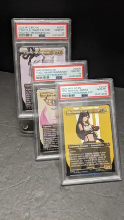 2025 MTG Final Fantasy Tifa Yuna Y'shtola Borderless Sequential Serial PSA 10 - Image 1
