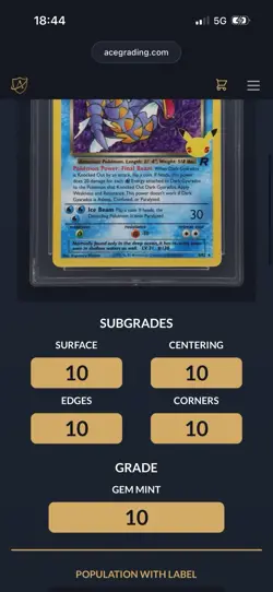 Pokemon Celebrations Shining Magikarp & Dark Gyarados Sequential ACE 10 PERFECT! - Image 4