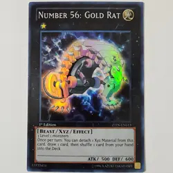 Number 56: Gold Rat - ZTIN-EN013 - LP+ - Super Rare - 1st ed - Yugioh - Image 1