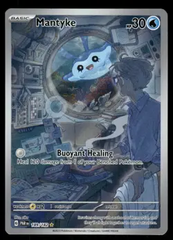 Pokemon Cards Mantyke 189/182 Paradox Rift Illustration Rare NM *2 - Image 1