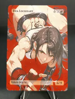 Tifa Lockhart Waifu the Gathering, Custom Anime Waifu Final Fantasy Trading Card - Image 1