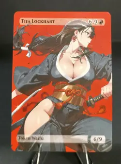 Tifa Lockhart Waifu the Gathering, Custom Anime Waifu Final Fantasy Trading Card - Image 1