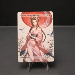 Aerith, Waifu the Gathering, Custom Anime Waifu Final Fantasy Trading Card - Image 1
