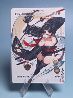 Tifa Lockhart Waifu the Gathering, Custom Anime Waifu Final Fantasy Trading Card - Image 1