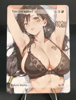 Tifa Lockhart Waifu the Gathering, Custom Anime Waifu Final Fantasy Trading Card - Image 1