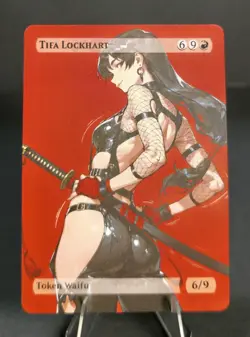 Tifa Lockhart Waifu the Gathering, Custom Anime Waifu Final Fantasy Trading Card - Image 1