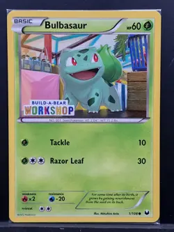 Pokemon Bulbasaur TCG Promo Card 1/108 Build-A-Bear Workshop Sealed in Packet - Image 1