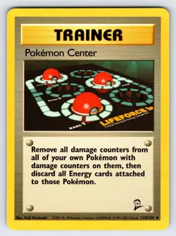 Pokemon Center 114/130 Base Set 2 Pokemon Card TCG Vintage WOTC Trainer - VLP - Image 1
