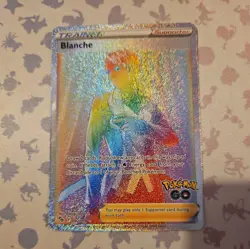 Pokemon Card Blanche 082/078 Secret Rainbow Rare Pokemon GO Near Mint - Image 1