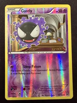 Reverse Holofoil Gastly 58/162 Pokemon Common XY - BREAKthrough Card LP - Image 1