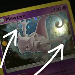 HAND SWIRL DOUBLE ORB 🌀💫 Mewtwo SM77 Holo Black Star Cosmos Promo Pokemon Card - Image 1