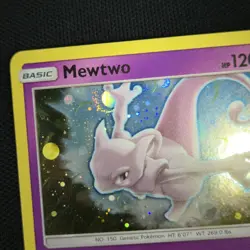 HAND SWIRL DOUBLE ORB 🌀💫 Mewtwo SM77 Holo Black Star Cosmos Promo Pokemon Card - Image 2