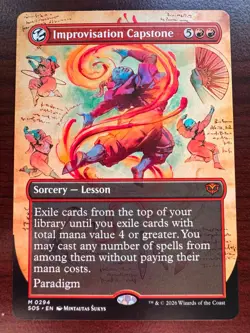 Improvisation Capstone (Borderless) #294 NM Secrets of Strixhaven SOS Magic MTG - Image 1