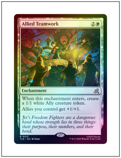 1x Allied Teamwork, Foil, Avatar The Last Airbender, MTG NM - Image 1
