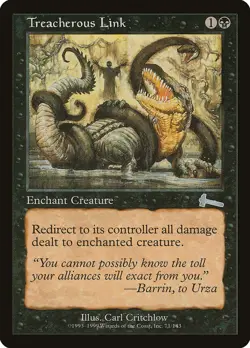 4x Treacherous Link - LP - Urza's Saga Block - SPARROW MAGIC mtg - Image 1