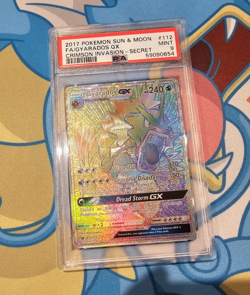 Gyarados GX - 2017 Pokemon Sun & Moon Crimson Invasion Secret Rare #112 -PSA 9 - Image 1