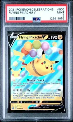 2021 POKEMON CELEBRATIONS #006 FLYING PIKACHU V PSA 9 Mint - Image 1