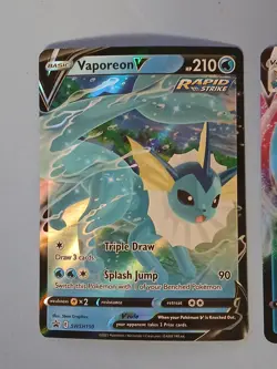 Pokemon Evolving Skies Vaporeon VMAX 030/203 Vaporeon V SWSH150 Black Star Promo - Image 3