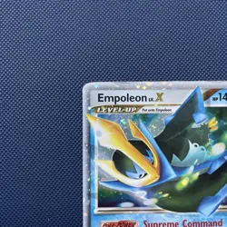 Pokemon TCG Empoleon LV. X DPPR DP11 Diamond & Pearl Black Star Promos HP/MP/bad - Image 3