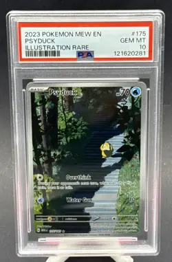 2023 POKEMON MEW EN-151 ILLUSTRATION RARE #175 PSYDUCK PSA 10 - Image 1