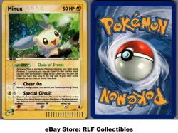 2003 Pokemon, EX Dragon, #7/97 Minun, Holo Rare - Image 1
