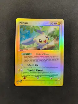 POKEMON UNGRADED MINUN 7/97 HOLO R EX DRAGON REVERSE HOLO NM - Image 2