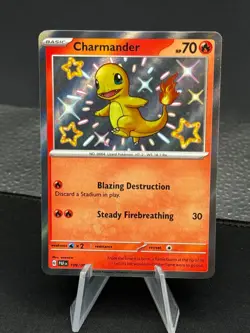 Pokemon TCG Charmander 109/091 SV: Paldean Fates Baby Shiny Holo Rare NM - Image 1