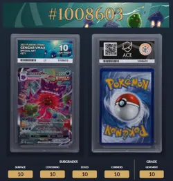 2021 Pokemon SWSH Fusion Strike 271/264 Gengar VMAX ACE 10 (all 10s) - Image 3